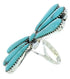 Southwest Silver Turquoise Large Statement Ring Size 6-1/2 BW74457