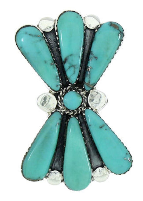 Turquoise Large Statement Piece Southwestern Ring Size 6-1/2 BW74458