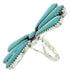 Large Statement Piece Silver Jewelry Turquoise Ring Size 7-1/2 BW74464