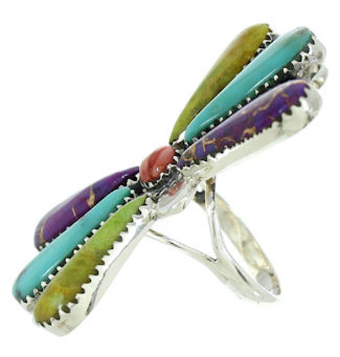 Multicolor Southwestern Large Statement Piece Ring Size 8-1/2 BW74480