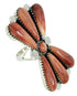 Silver Red Oyster Shell Large Statement Ring Size 7-1/2 BW74485