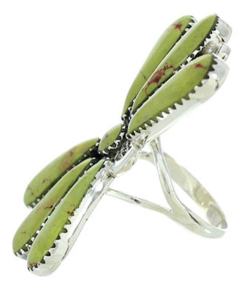 Sterling Silver Turquoise Large Statement Ring Size 8-1/2 BW74491