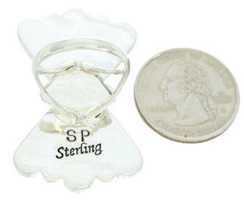 Sterling Silver Turquoise Large Statement Ring Size 8-1/2 BW74491