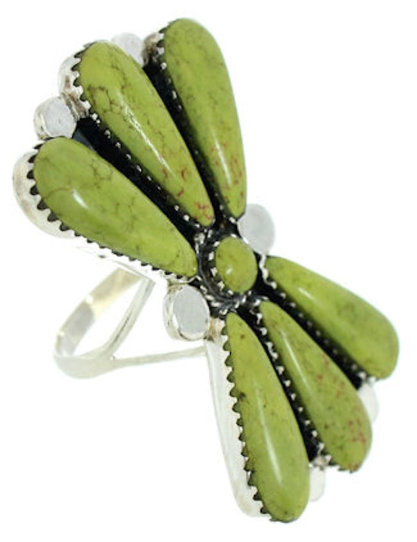 Sterling Silver Turquoise Large Statement Ring Size 8-1/4 BW74492