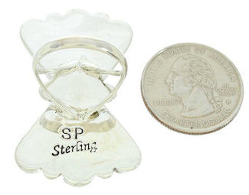 Turquoise Large Statement Piece Silver Ring Size 6-1/4 BW74493