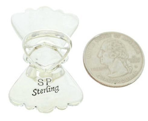 Silver Large Statement Jewelry Turquoise Ring Size 5-1/2 BW74497