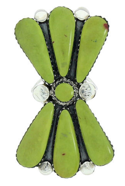 Large Statement Piece Southwestern Turquoise Ring Size 6-1/2 BW74498