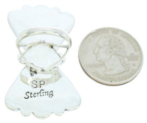 Large Statement Piece Southwestern Turquoise Ring Size 6-1/2 BW74498