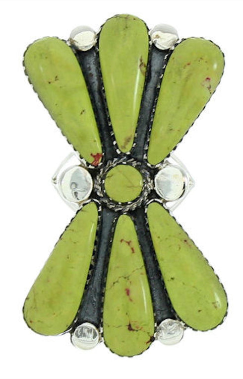 Southwest Turquoise Jewelry Large Statement Ring Size 8-1/2 BW74502