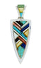 Southwestern Multicolor Sterling Silver Pendant AX23344