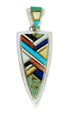 Sterling Silver Multicolor Southwestern Pendant AX23356