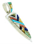 Sterling Silver Multicolor Southwestern Pendant AX23356
