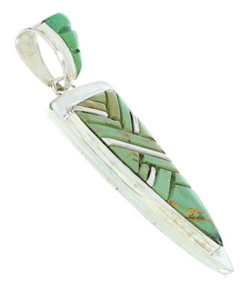 Sterling Silver Jewelry Southwestern Turquoise Pendant AX23372
