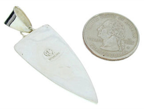 Sterling Silver Jewelry Southwestern Turquoise Pendant AX23372