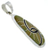 Turquoise Inlay Southwest Sterling Silver Pendant AX23465