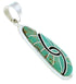 Turquoise Southwest Inlay Sterling Silver Pendant AX23469