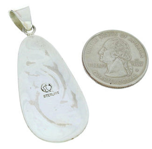 Turquoise Southwestern Sterling Silver Pendant AX23473