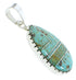 Southwest Sterling Silver Turquoise Inlay Pendant BW74348
