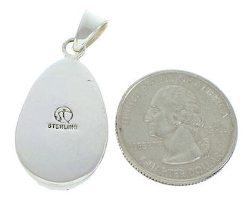 Multicolor Inlay Sterling Silver Southwest Pendant BW74374