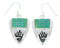 Turquoise Inlay Silver Hand Jewelry Hook Earrings YS73213
