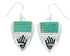 Turquoise Inlay Silver Hand Jewelry Hook Earrings YS73213