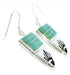 Turquoise Inlay Silver Hand Jewelry Hook Earrings YS73213