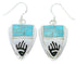 Sterling Silver Turquoise Inlay Jewelry Hand Hook Earrings YS73227