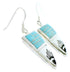 Sterling Silver Turquoise Inlay Jewelry Hand Hook Earrings YS73227