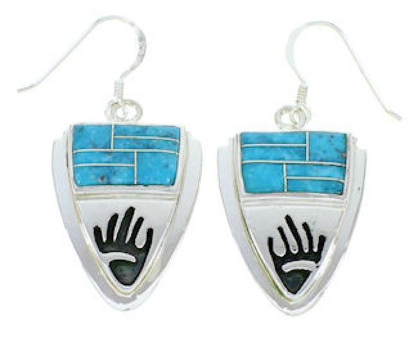 Turquoise Jewelry Hand Southwest Hook Earrings YS73231