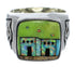 Silver Native American Design Multicolor Ring Size 11-1/4 PX42203