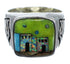 Native American Design Silver Multicolor Ring Size 9-1/2 PX42206