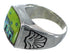 Native American Design Silver Multicolor Ring Size 9-1/2 PX42206