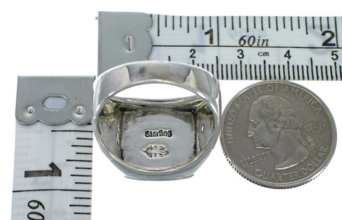 Native American Design Silver Multicolor Ring Size 9-1/2 PX42206