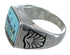 Silver Multicolor Pueblo Design Ring Size 9-1/2 PX42221