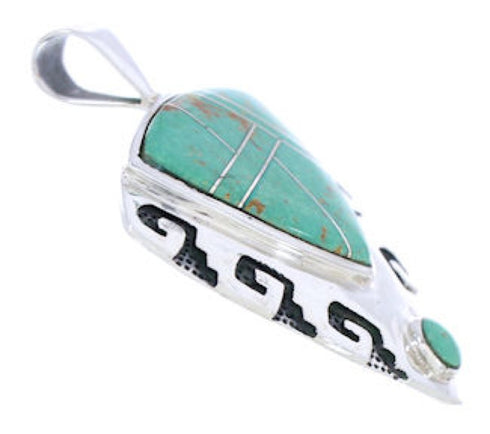 Turquoise Genuine Sterling Silver Jewelry Southwestern Pendant GS75895