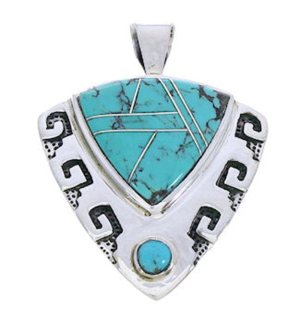 Sterling Silver Jewelry Turquoise Southwestern Pendant GS75897