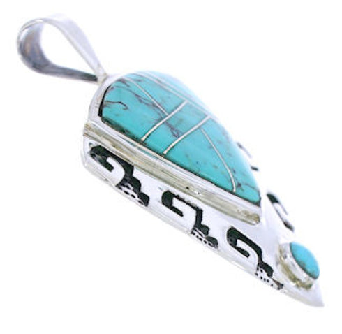 Sterling Silver Jewelry Turquoise Southwestern Pendant GS75897