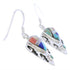 Multicolor Inlay Silver Southwest Earrings GS75854
