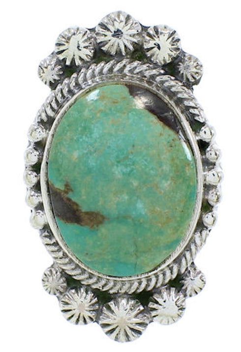 Authentic Sterling Silver Turquoise Southwest Ring Size 4-1/2 WX35403
