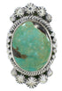Authentic Sterling Silver Turquoise Southwest Ring Size 4-1/2 WX35403