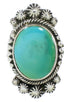 Genuine Sterling Silver Southwest Turquoise Ring Size 5-3/4 WX35419