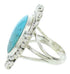 Southwestern Sterling Silver Turquoise Ring Size 6-3/4 WX35619
