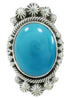 Southwest Jewelry Turquoise Sterling Silver Ring Size 5-3/4 WX35647