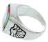 Multicolor Inlay Southwest Silver Ring Size 9-1/2 WX35385