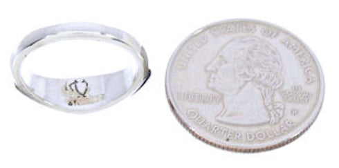 Multicolor Southwest Silver Ring Size 7-3/4 MW74082