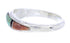 Sterling Silver Multicolor Inlay Jewelry Ring Size 5-3/4 MW74167