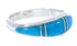 Turquoise Inlay Sterling Silver Southwestern Ring Size 5-3/4 MW74184
