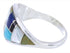 Silver Multicolor Inlay Ring Size 5-3/4 GS74094