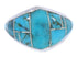 Southwest Silver Turquoise Ring Size 4-3/4 GS74056