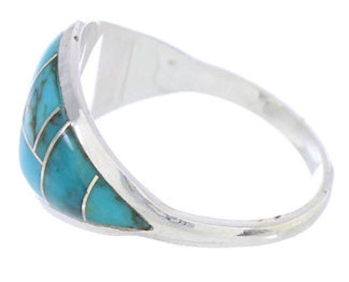 Southwest Silver Turquoise Ring Size 4-3/4 GS74056